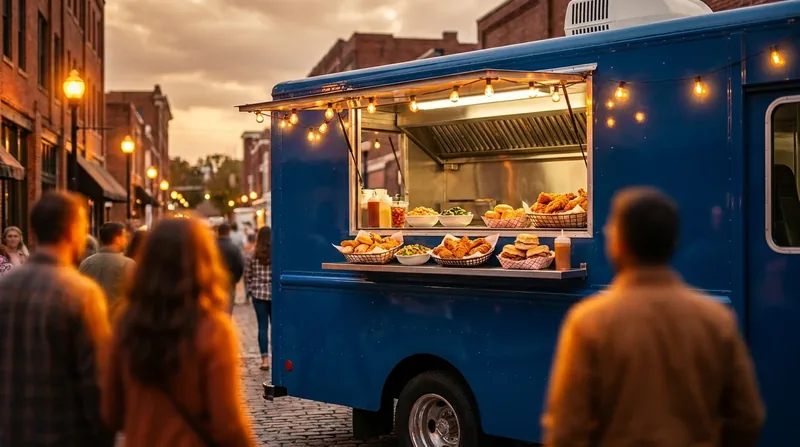 Food truck serving window at a busy street spot, How to Get a Food Truck License in Chicago